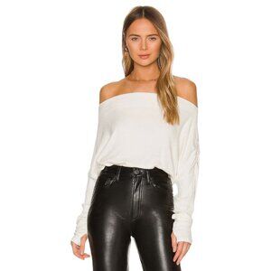 Michael Lauren Santos Drop Shoulder Sweater in Ivory Large New Womens Knit Top